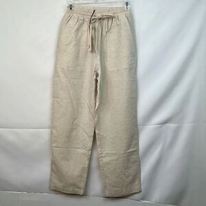 Charlie Holiday Natural Dalia linen blend beach pants size 2 NWT